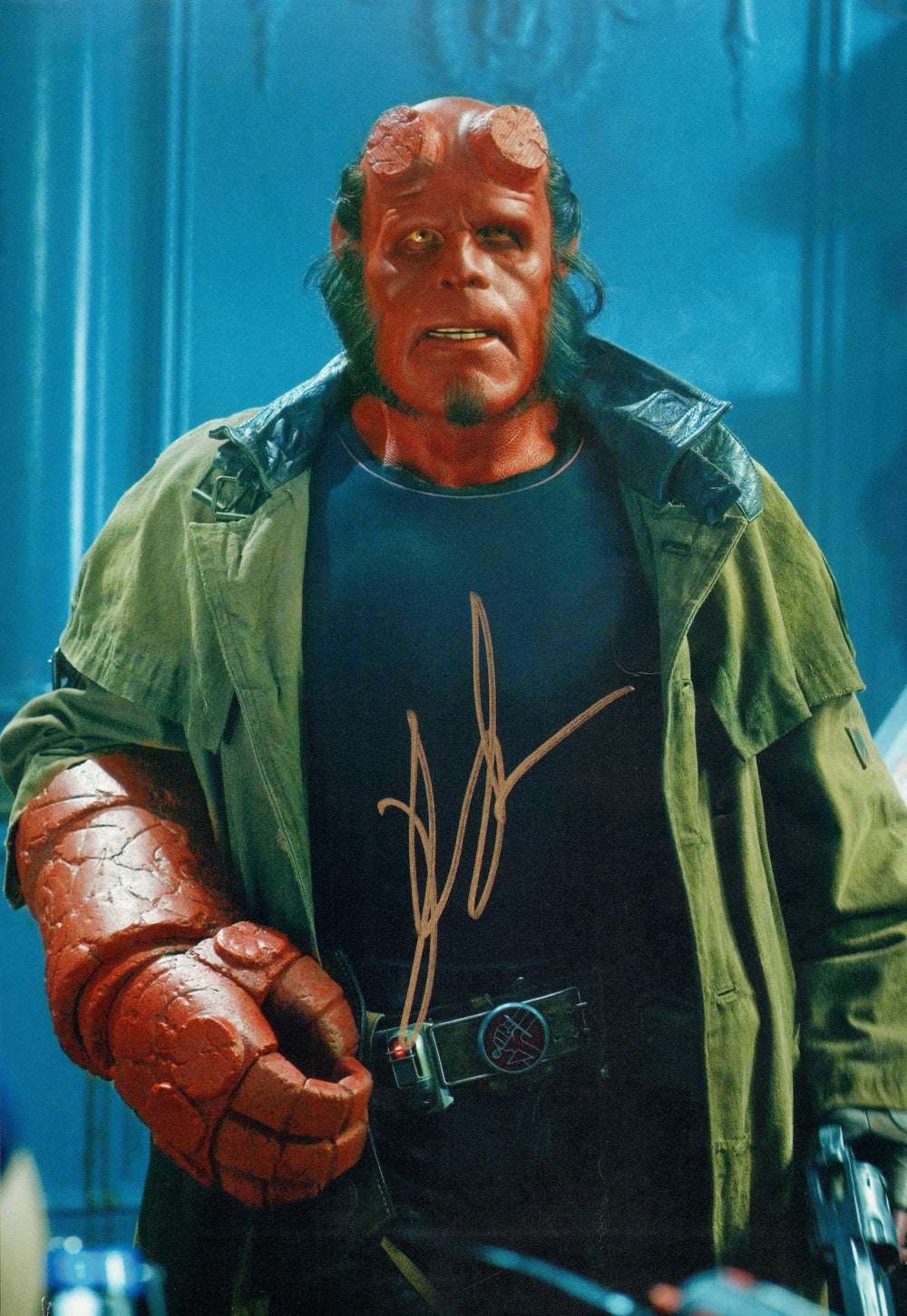 Ron Perlman as Hellboy in Guillermo del Toro's Hellboy II: The Golden Army Signed 8x12 Photo