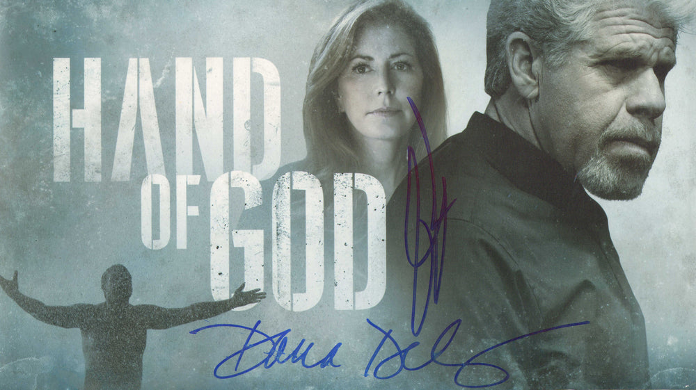 Dana Delany as Crystal Harris & Ron Perlman as Pernell Harris in Hand of God Signed 7x12 Photo