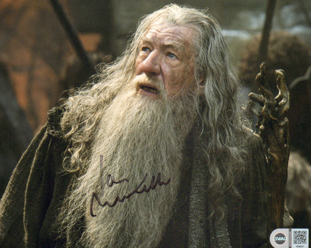 Ian McKellen as Gandalf in Lord of the Rings The Hobbit: An Unexpected Journey (SWAU) Signed 8x10 photo