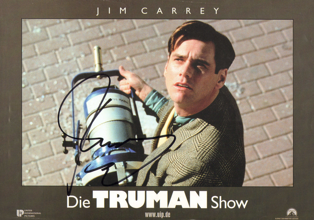 Jim Carrey as Truman Burbank in The Truman Show Signed 8x12 Photo