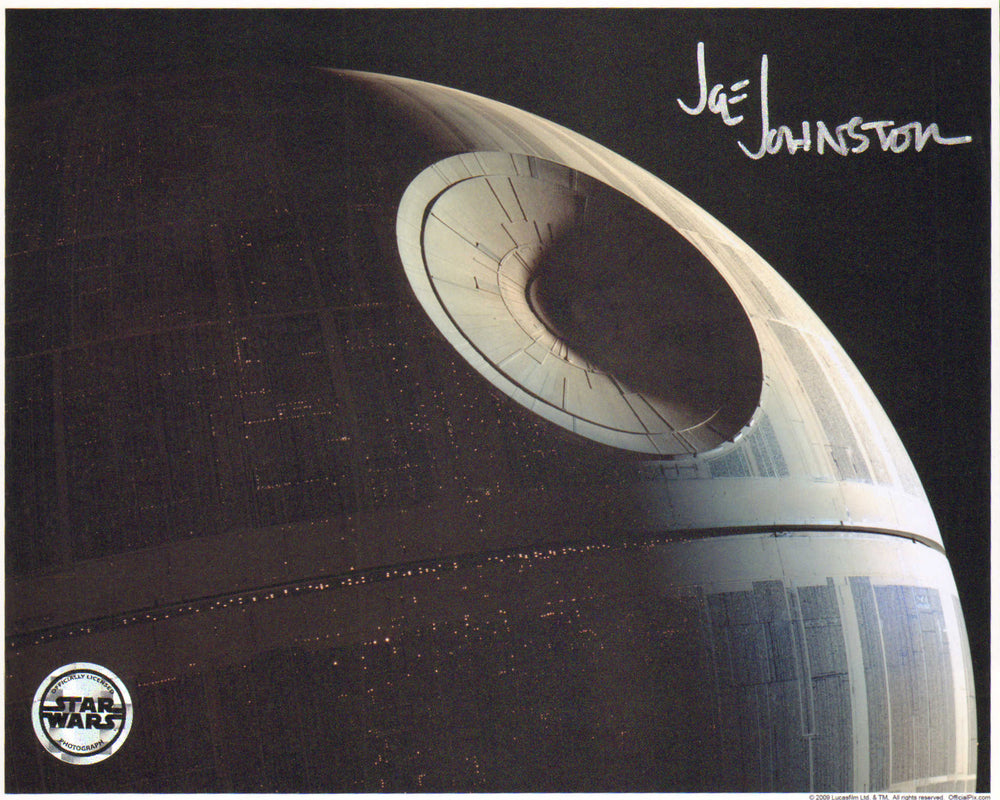 Joe Johnston ILM Visual Effects Artist & Death Star Controller in Star Wars: A New Hope (Official Pix) Signed 8x10 Photo