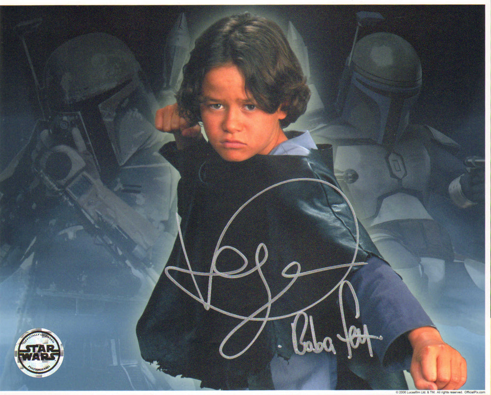 Daniel Logan as Boba Fett Star Wars Episode II: Attack of the Clones (Official Pix) Signed 8x10 Photo with Character Name