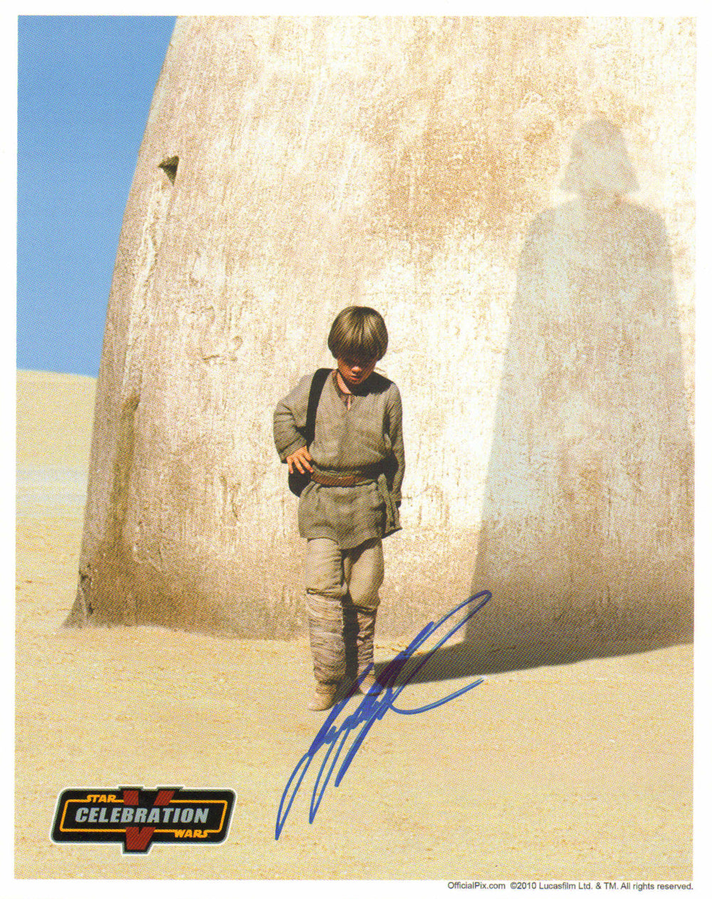Jake Lloyd as Anakin Skywalker in Star Wars Episode I: The Phantom Menace (Official Pix Celebration V) Signed 8x10 Photo