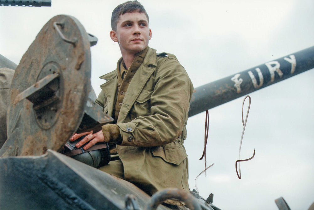 Logan Lerman as Norman Ellison in Fury Signed 8x12 Photo