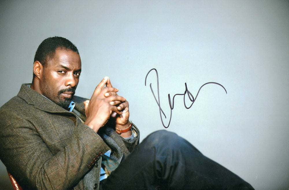 Idris Elba as DCI John Luther in Luther Signed 8x12 Photo