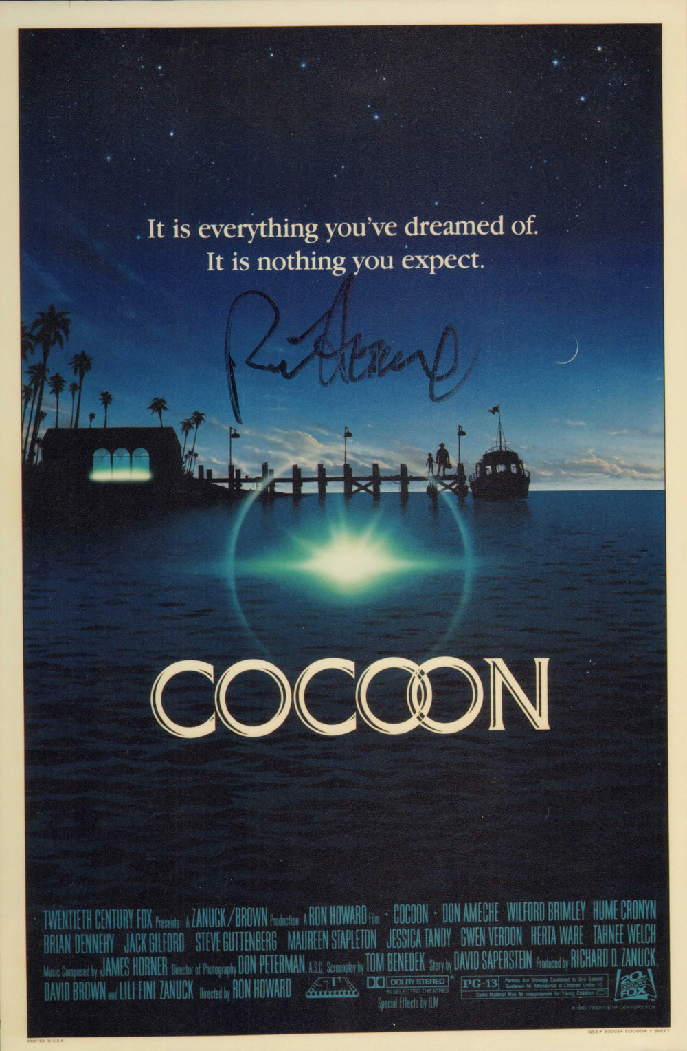 Ron Howard as the Director of Cocoon Signed 8x12 Mini Poster