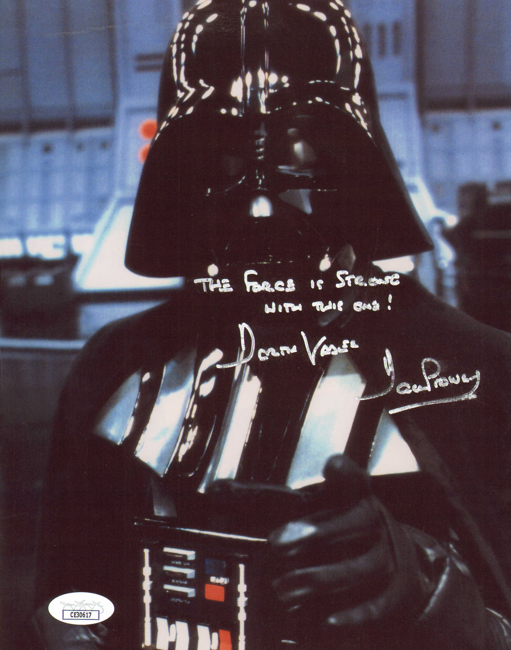 Dave Prowse as Darth Vader in Star Wars: The Empire Strikes Back (JSA) Signed 8x10 Photo with Character Name & Quote