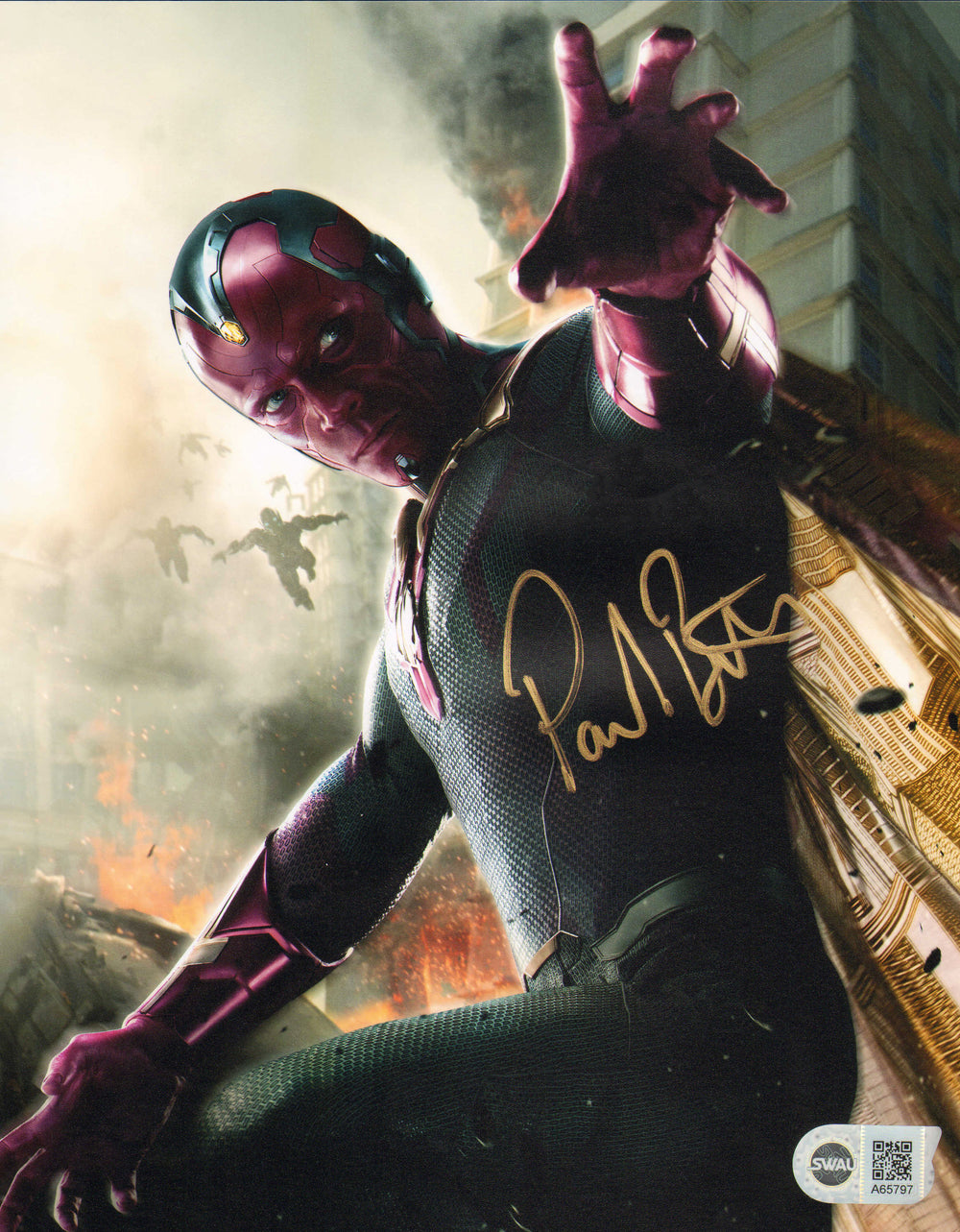 Paul Bettany as Vision in Avengers: Age of Ultron (SWAU) Signed 8x10 Photo