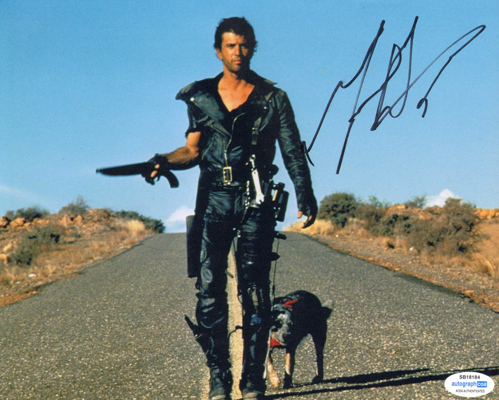 Mel Gibson as Mad Max Rockatansky in Mad Max 2: The Road Warrior Signed 8x10 Photo