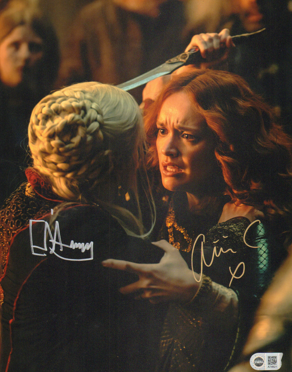 Emma D’Arcy as Princess Rhaenyra Targaryen & Olivia Cooke as Alicent Hightower in HBO's House of the Dragon (SWAU) Signed 11x14 Photo
