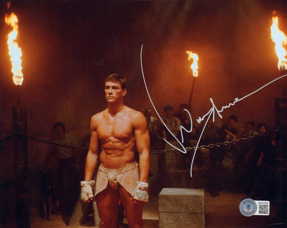 Jean Claude Van Damme as Kurt Sloane in Kickboxer (Beckett) Signed 8x10 Photo