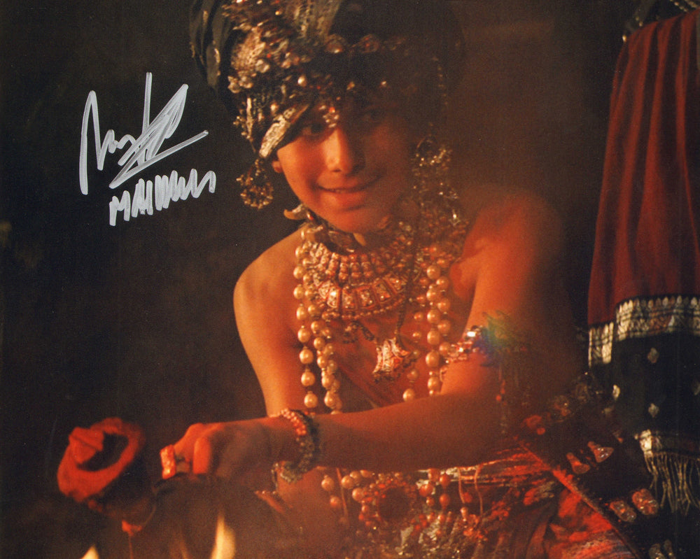 Raj Singh as Little Maharaja in Indiana Jones & the Temple of Doom Signed 8x10 Photo with Character Name