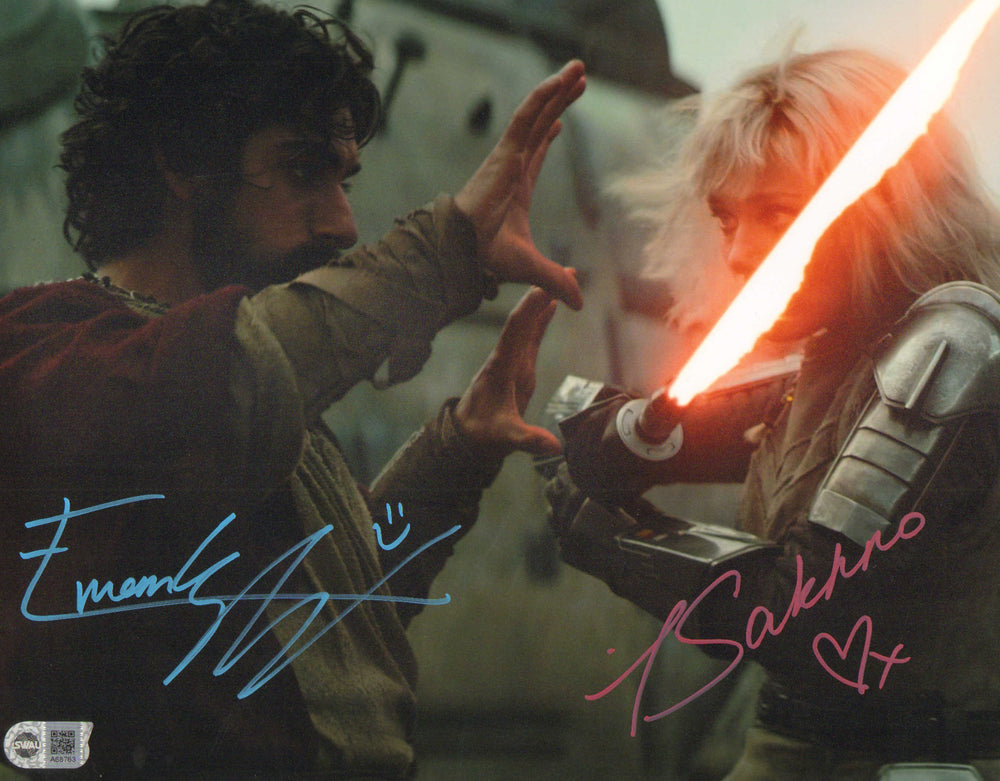 Eman Esfandi as Ezra Bridger & Ivanna Sakhno as Shin Hati in Star Wars: Ahsoka (SWAU) Signed 11x14 Photo