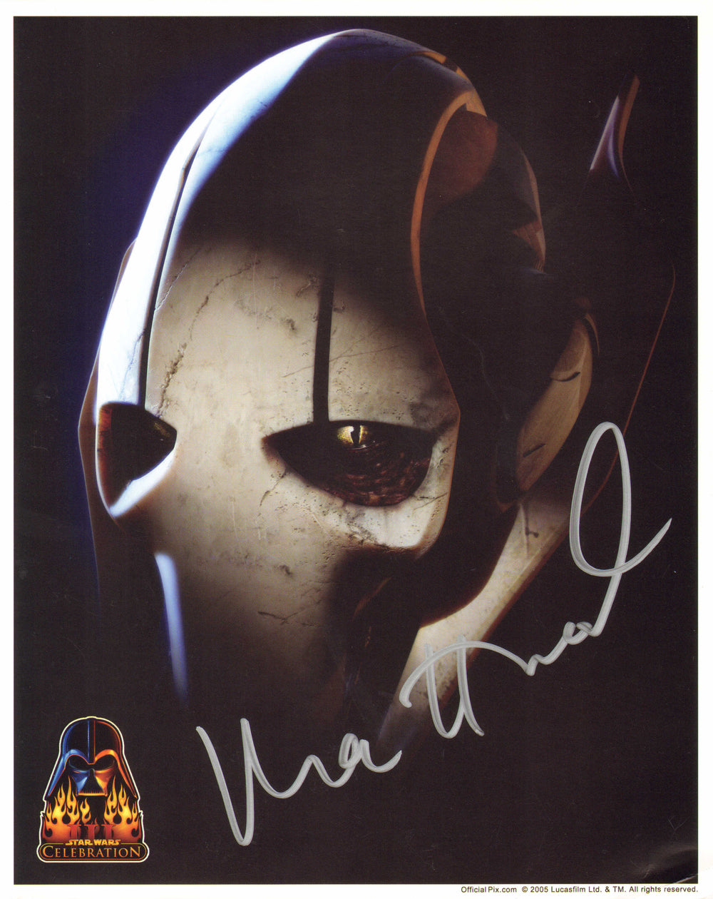 Matthew Wood as General Grievous in Star Wars Episode III: Revenge of the Sith (Official Pix Celebration) Signed 8x10 Photo