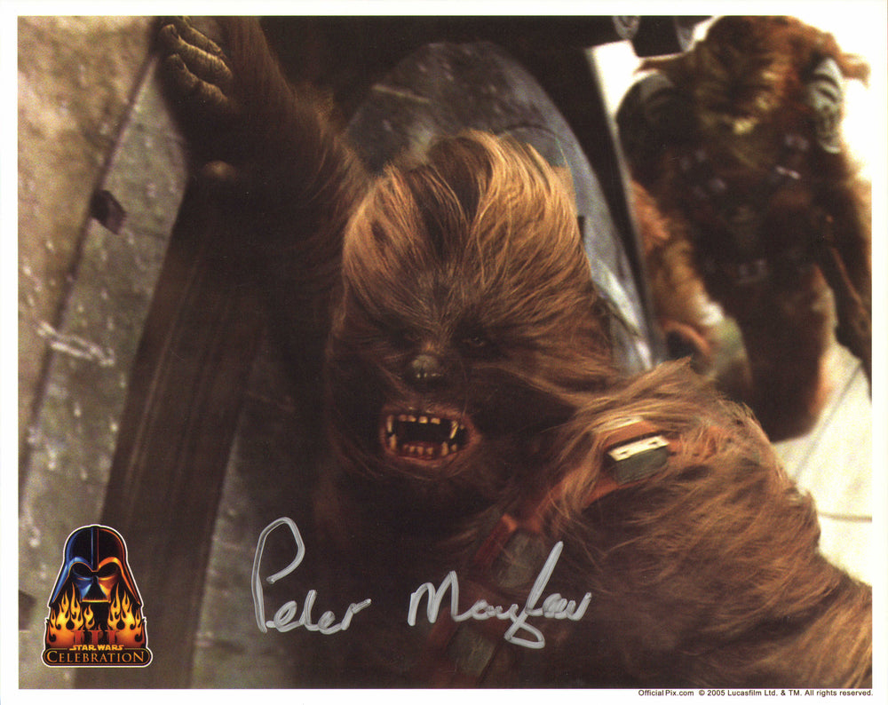Peter Mayhew as Chewbacca in Star Wars Episode III: Revenge of the Sith (Official Pix Celebration) Signed 8x10 Photo