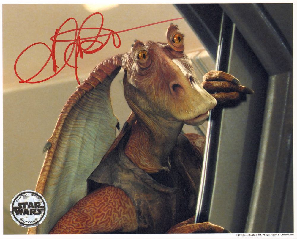 Ahmed Best as Jar Jar Binks in Star Wars Episode I: The Phantom Menace (Official Pix) Signed 8x10 Photo