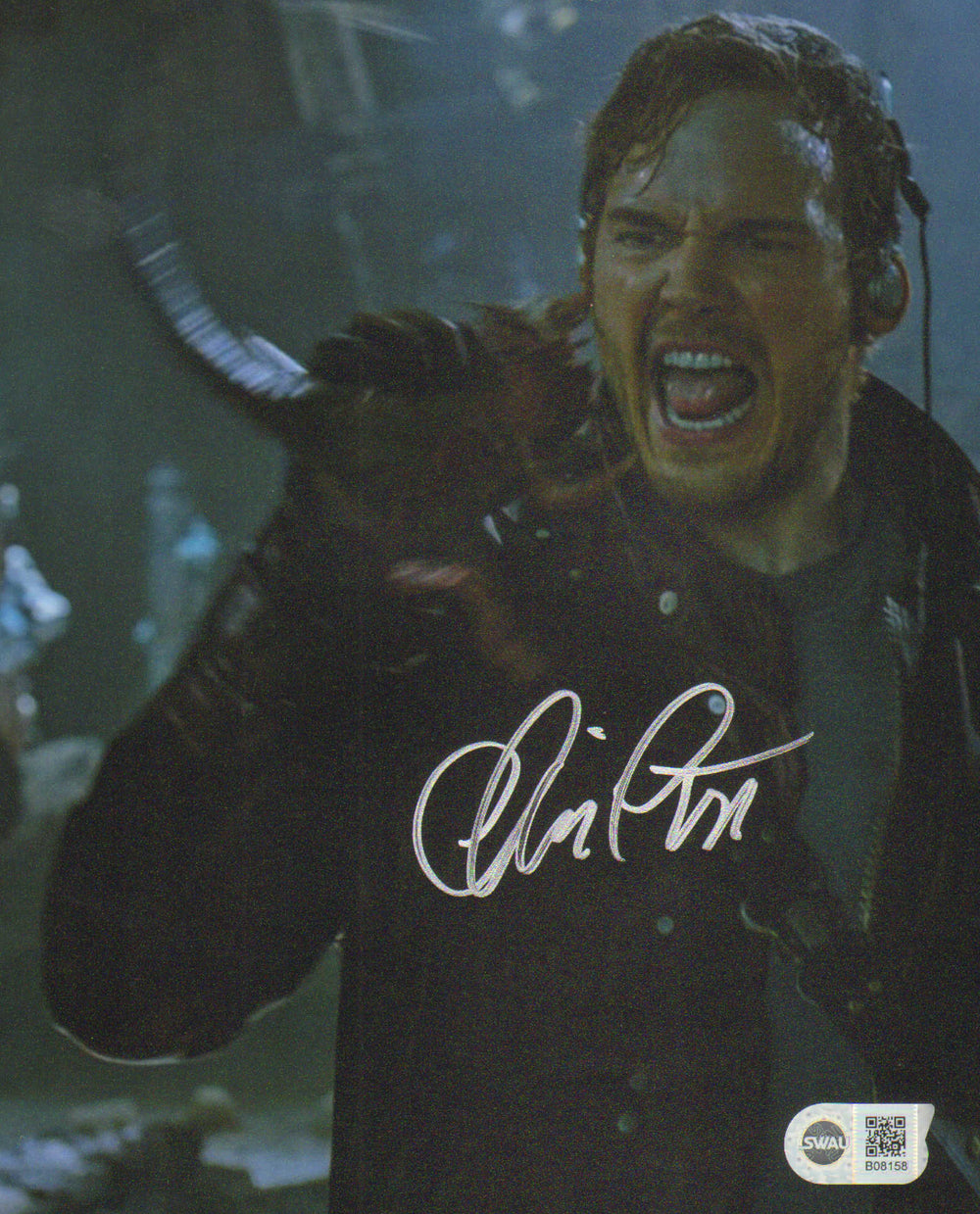Chris Pratt as Peter Quill / Star-Lord in Guardians of the Galaxy (SWAU) Signed 8x10 Photo