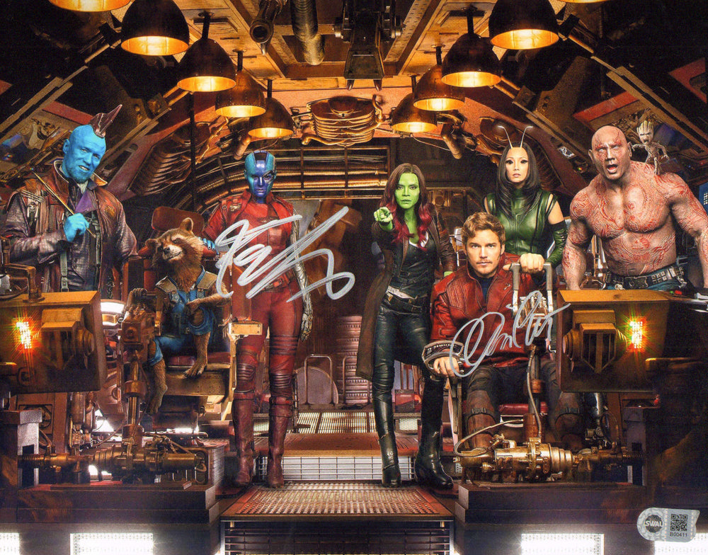 Chris Pratt as Star-Lord & Karen Gillan as Nebula in Guardians of the Galaxy Vol. 2 (SWAU) Signed 11x14 photo