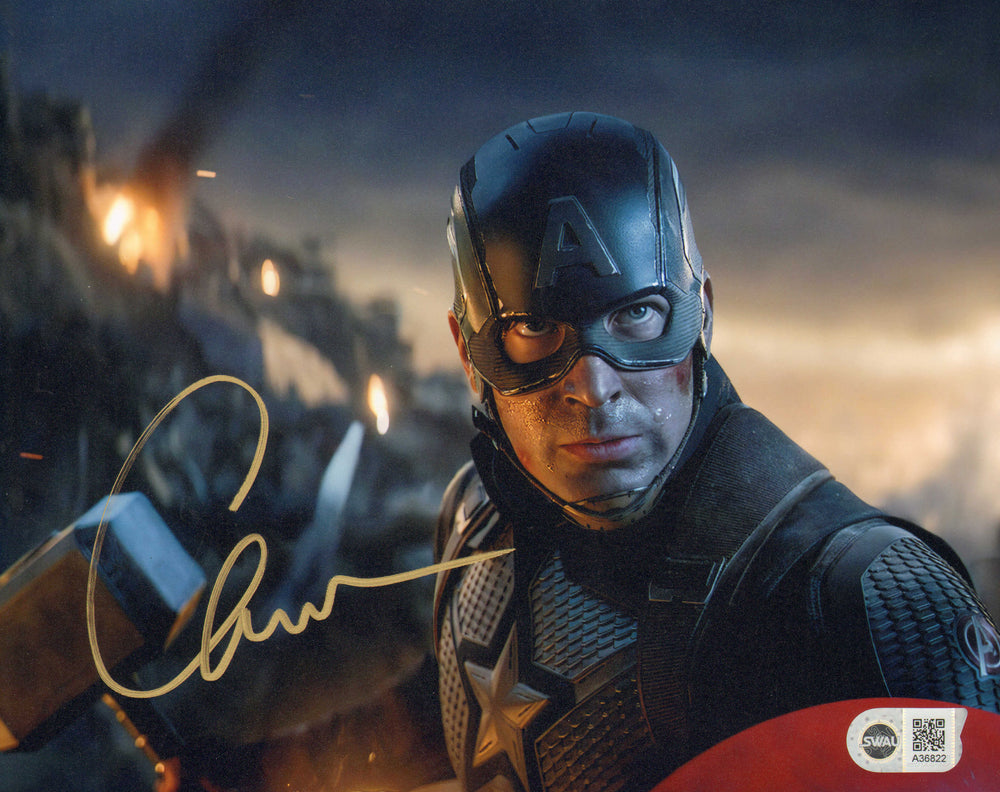 Chris Evans as Captain America in Avengers: Endgame (SWAU) Signed 8x10 Photo