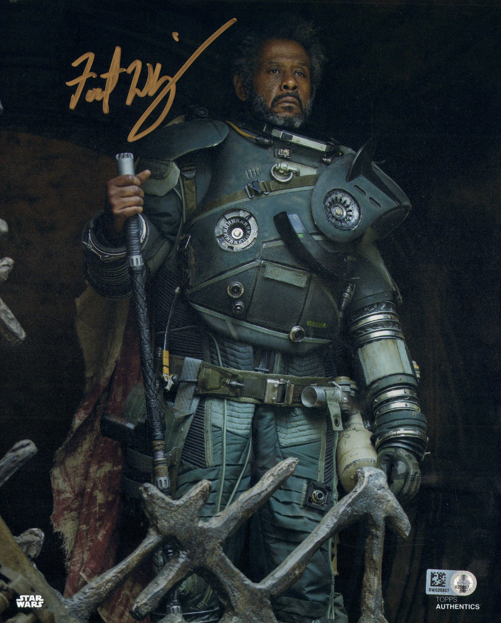 Forest Whitaker as Saw Gerrera in Rogue One: A Star Wars Story (Topps Star Wars Authentics) Signed 8x10 Photo