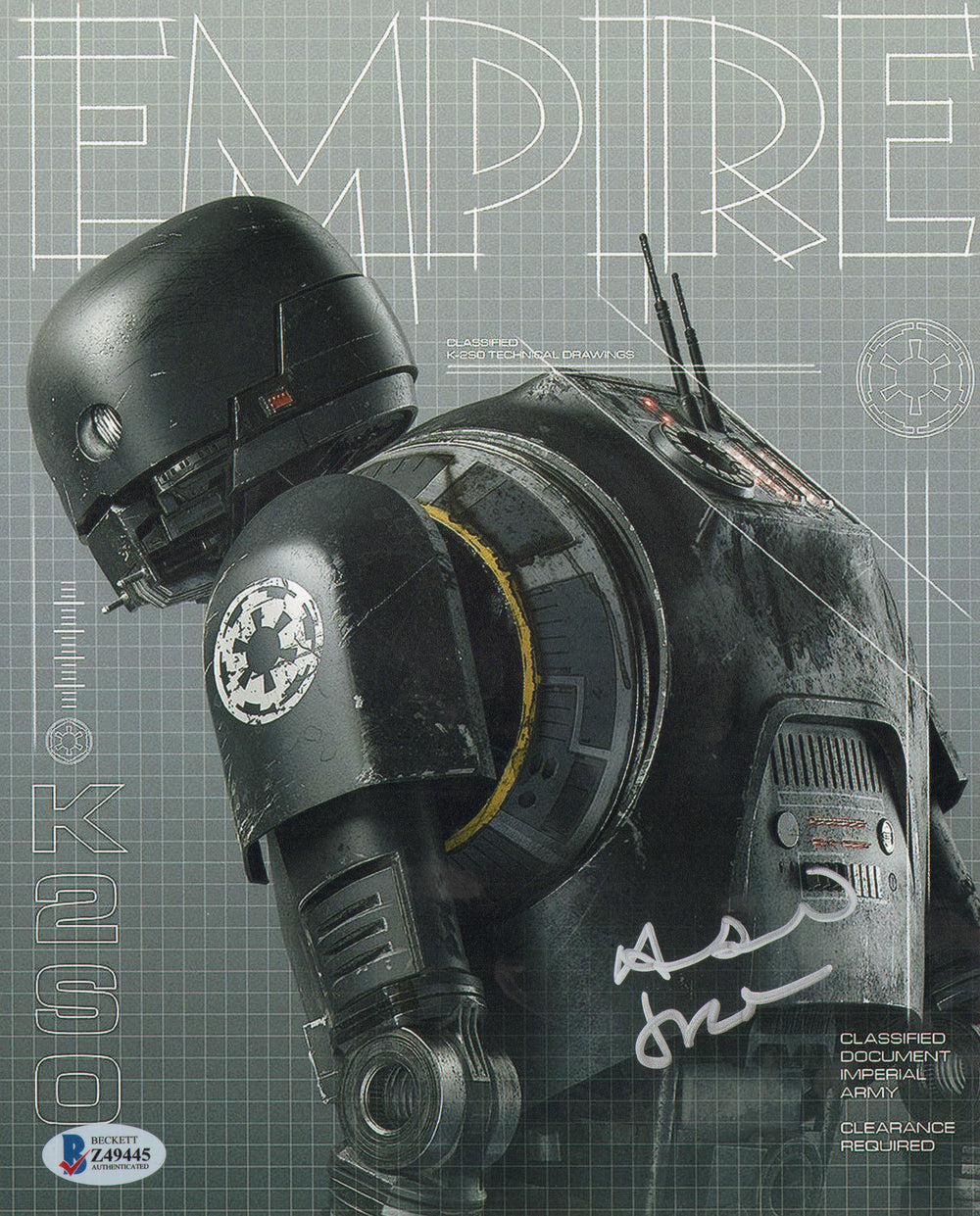 Alan Tudyk as K-2SO in Rogue One: A Star Wars Story (Beckett) Signed 8x10 Photo