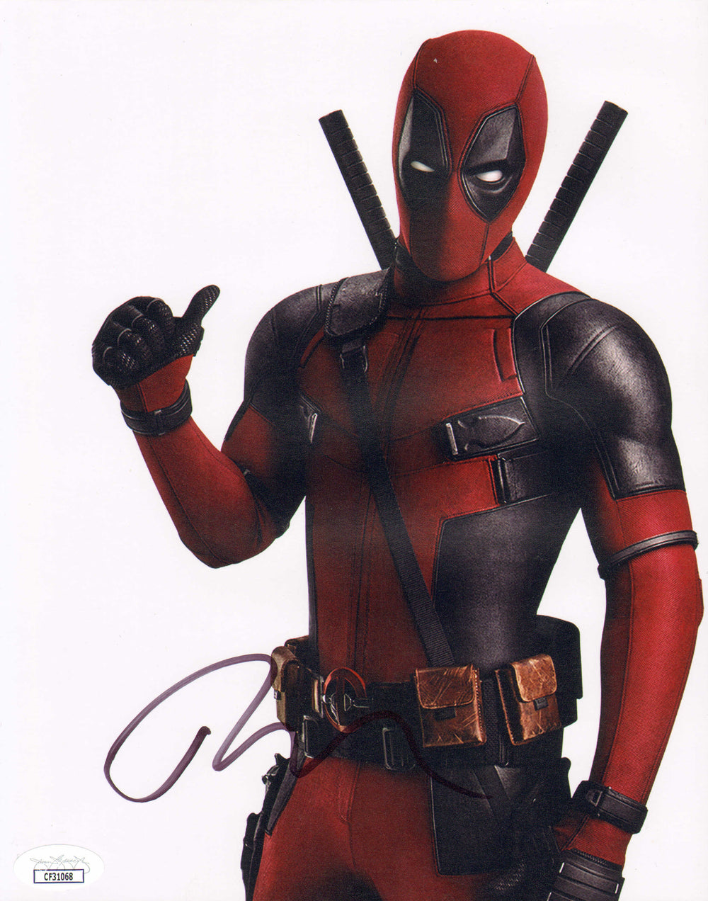 Ryan Reynolds as Deadpool in Deadpool (JSA) Signed 8x10 Photo