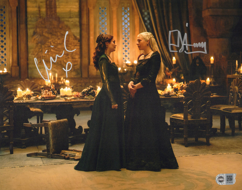 Emma D’Arcy as Princess Rhaenyra Targaryen & Olivia Cooke as Alicent Hightower in HBO's House of the Dragon (SWAU) Signed 11x14 Photo