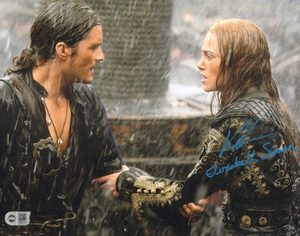 Keira Knightley as Elizabeth Swann in Pirates of the Caribbean: At World's End (SWAU) Signed 11x14 Photo with Character Name