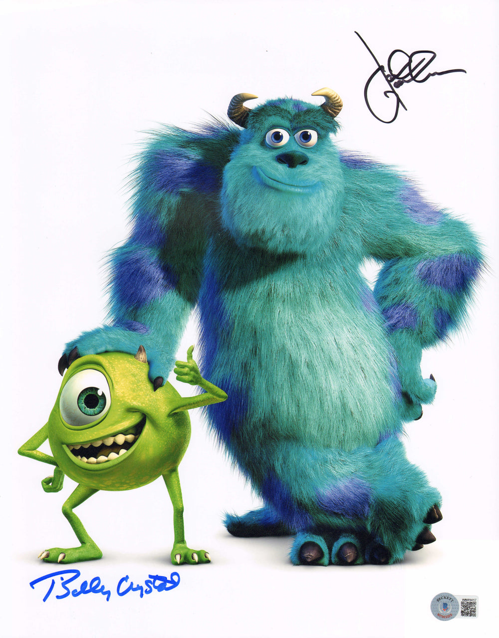 Billy Crystal as Mike Wazowski & John Goodman as James P. Sullivan / Sulley in Monsters, Inc. (Beckett) Signed 11x14 Photo