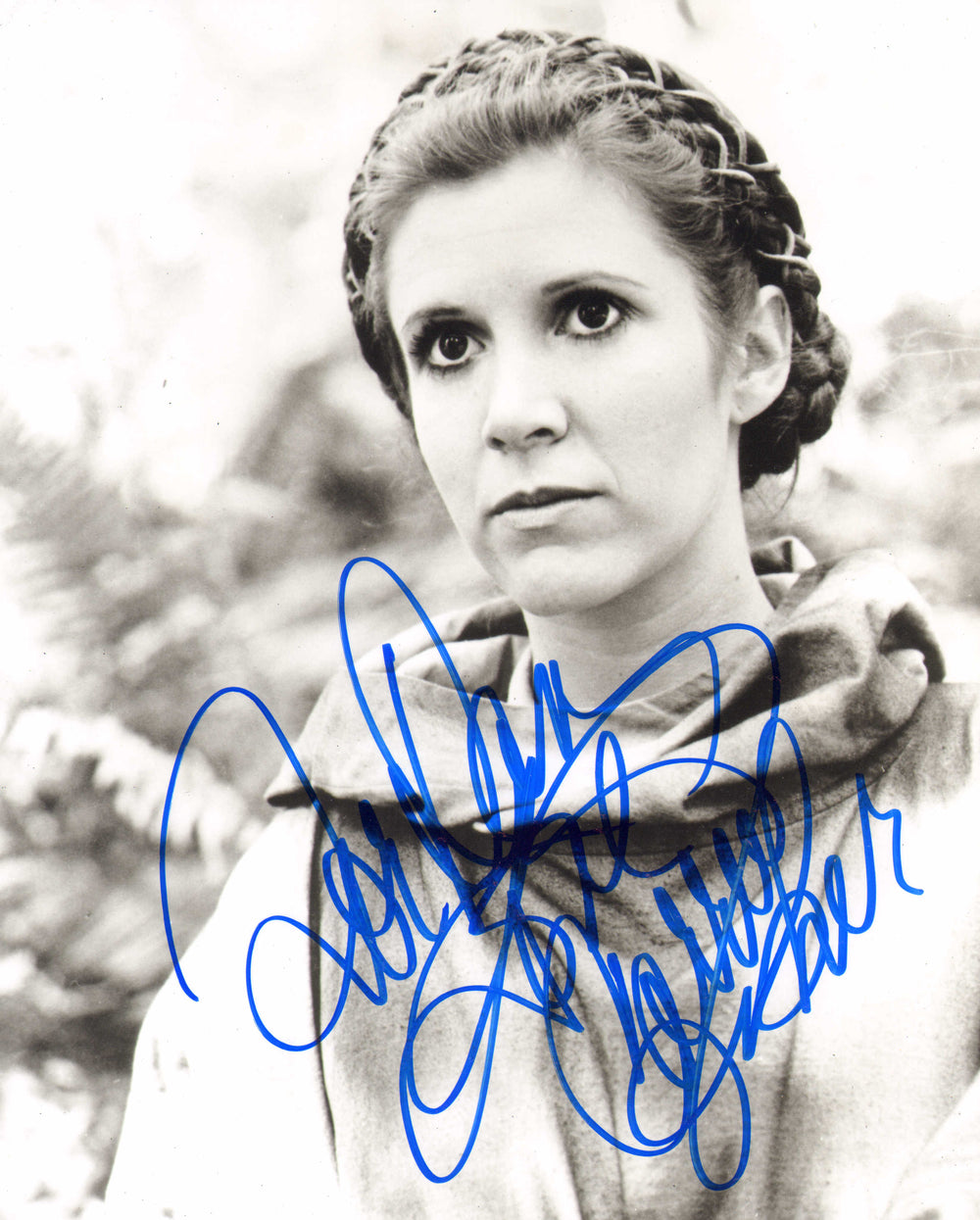 Carrie Fisher as Princess Leia in Star Wars: Return of the Jedi Signed 8x10 Photo