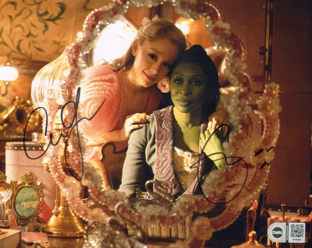 Cynthia Erivo as Elphaba Thropp & Ariana Grande as Glinda Upland in Wicked (SWAU) Signed 8x10 Photo