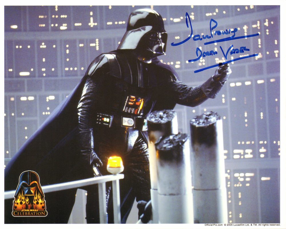 Dave Prowse as Darth Vader in Star Wars: The Empire Strikes Back (Official Pix Celebration) Signed 8x10 Photo with Character Name
