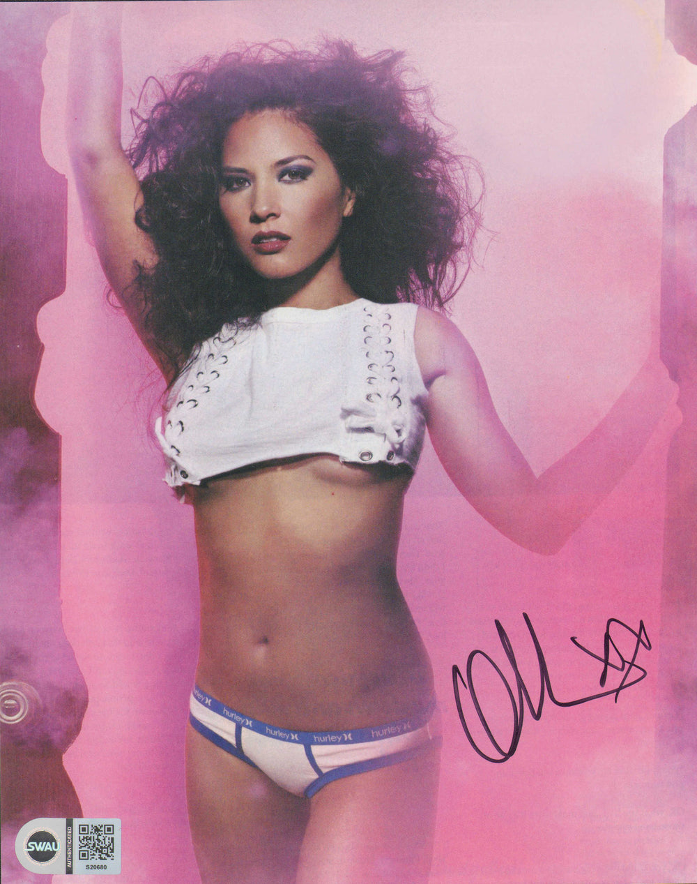 Olivia Munn from X-Men: Apocalypse, G4, & The Predator Sexy (SWAU) Signed 8x10 Photo