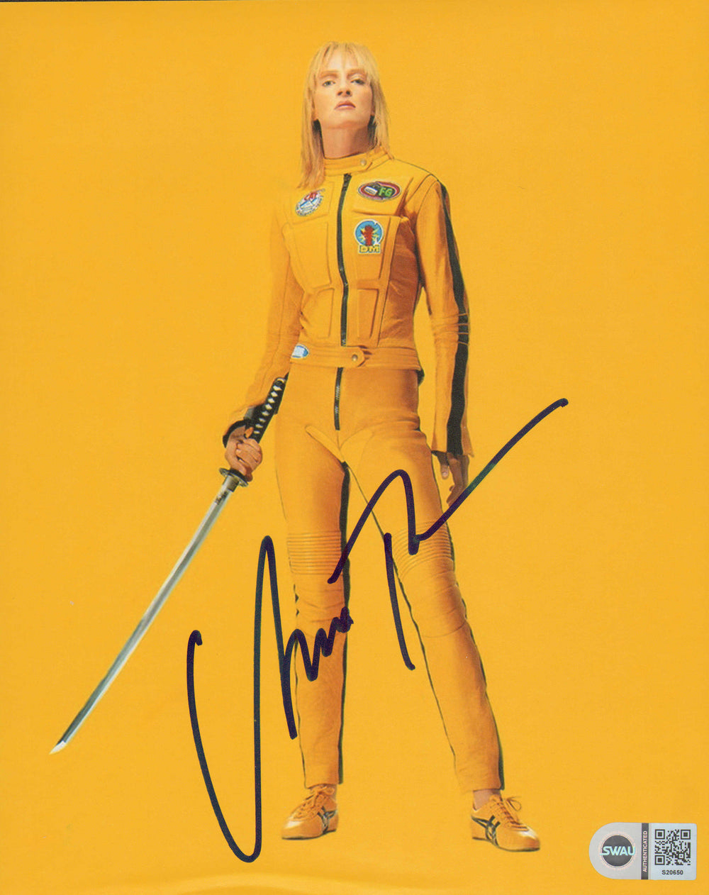 Uma Thurman as the Bride / Beatrix Kiddo in Quentin Tarantino's Kill Bill: Volume 1 (SWAU) Signed 8x10 Photo