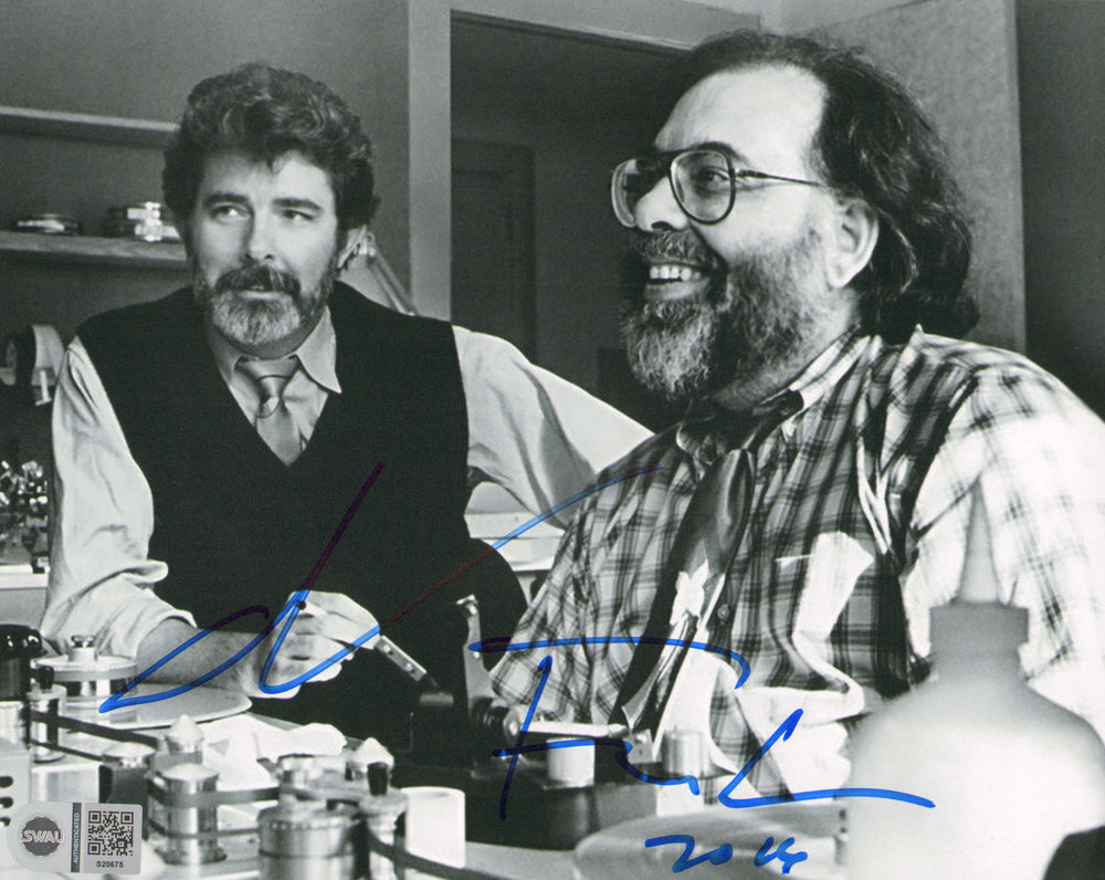George Lucas Creator / Director of Star Wars & Francis Ford Coppola Director of The Godfather (SWAU) Signed 8x10 Photo