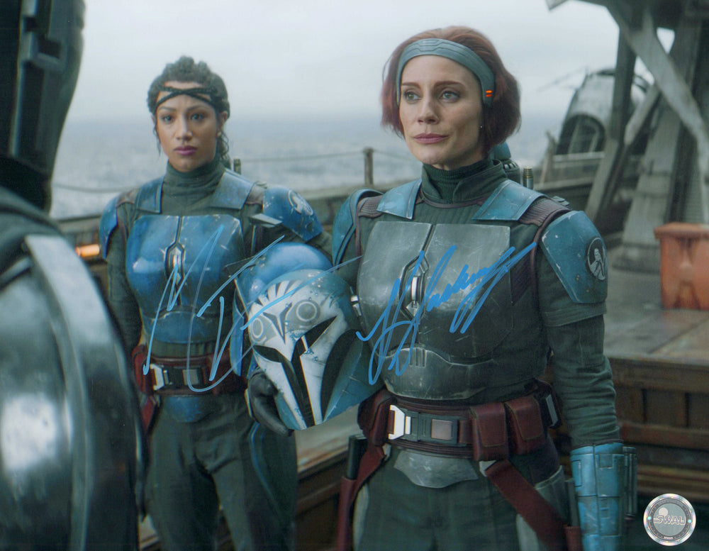 Katee Sackhoff as Bo-Katan & Mercedes Varnado as Koska Reeves in Star Wars: The Mandalorian (SWAU) Signed 11x14 Photo