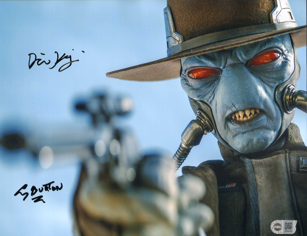 Corey Burton & Dorian Kingi as Cad Bane in Star Wars: The Book of Boba Fett (SWAU) Signed 11x14 Photo