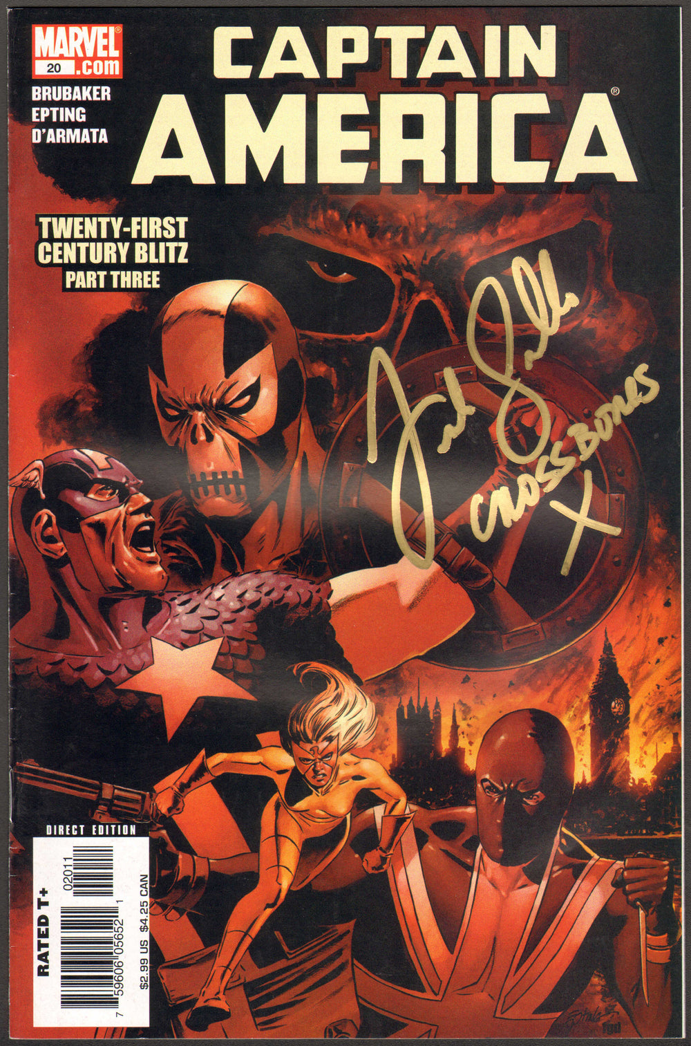 Frank Grillo as Brock Rumlow / Crossbones in Captain America: Civil War Signed Comic Book with Character Name