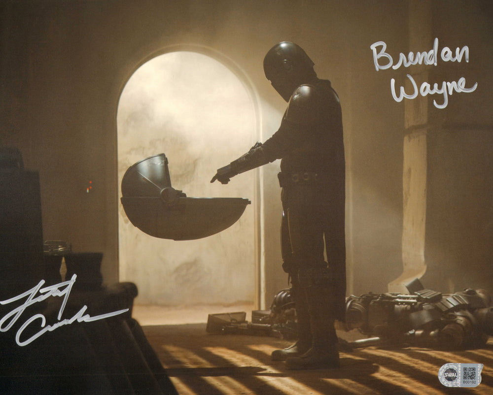 Lateef Crowder & Brendan Wayne as the Mandalorian in Star Wars: The Mandalorian (SWAU) Signed 11x14 Photo