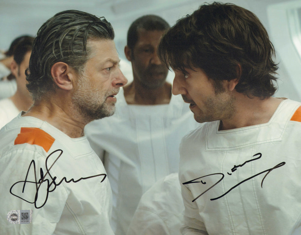 Andy Serkis as Kino Loy & Diego Luna as Cassian Andor in Star Wars: Andor (SWAU) Signed 11x14 Photo