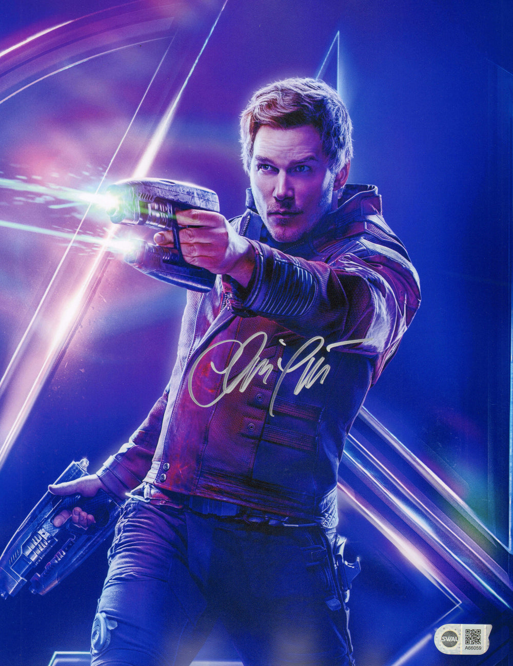 Chris Pratt as Star-Lord in Avengers: Infinity War (SWAU) Signed 11x14 Photo