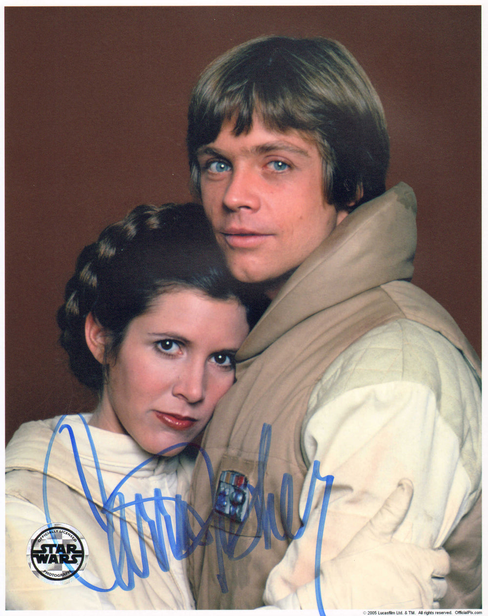 Carrie Fisher as Princess Leia in Star Wars: The Empire Strikes Back (Official Pix) Signed 8x10 Photo