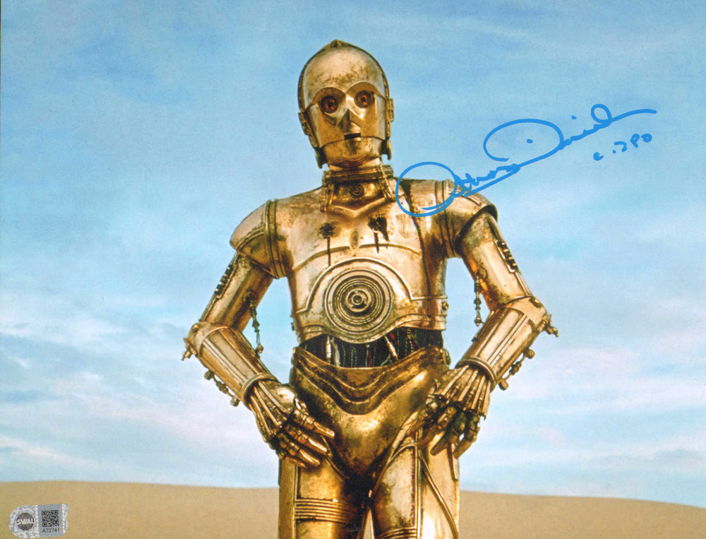 Anthony Daniels as C-3PO in Star Wars: A New Hope (SWAU) Signed 11x14 Photo with Character Name