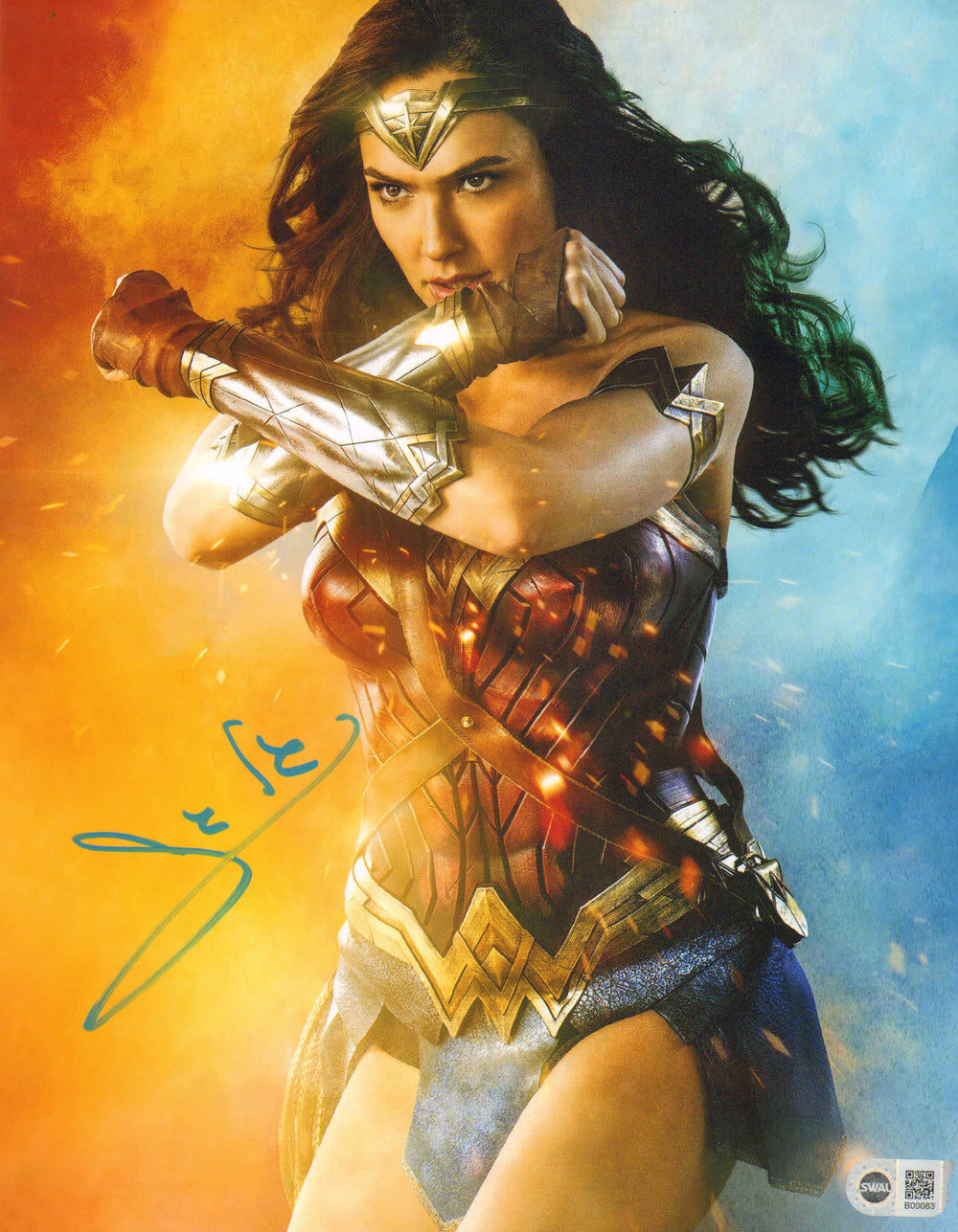 Gal Gadot as Wonder Woman in Wonder Woman (SWAU) Signed 11x14 Photo