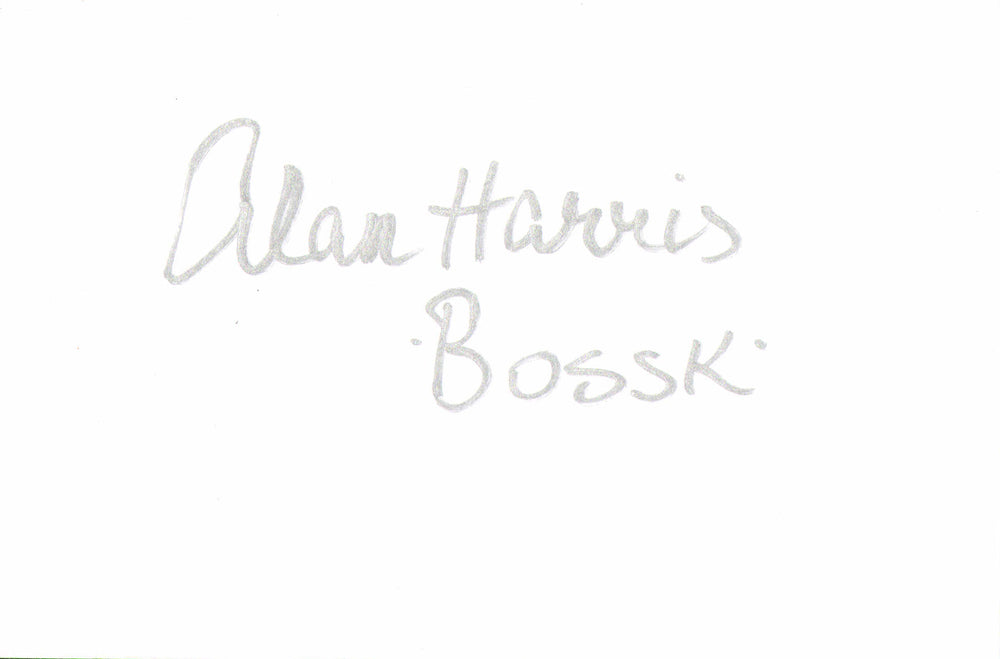 Alan Harris as Bossk the Bounty Hunter from Star Wars: The Empire Strikes Back Signed 4x6 Index Card with Character Name