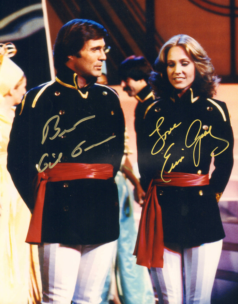 Gil Gerard as Captain Buck Rogers & Erin Gray as Colonel Wilma Deering in Buck Rogers in the 25th Century Signed 8x10 Photo