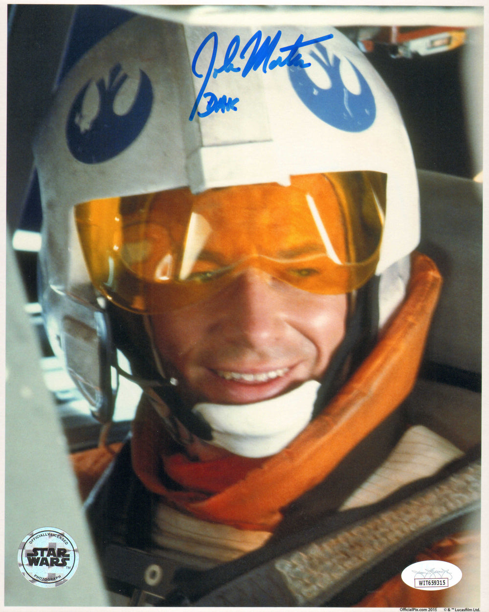 John Morton as Dak Ralter in Star Wars: The Empire Strikes Back (Official Pix/JSA) Signed 8x10 Photo with Character Name