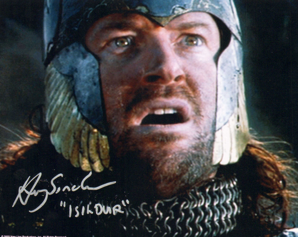 Harry Sinclair as Isildur in The Lord of the Rings: The Fellowship of the Ring Signed 8x10 Photo with Character Name