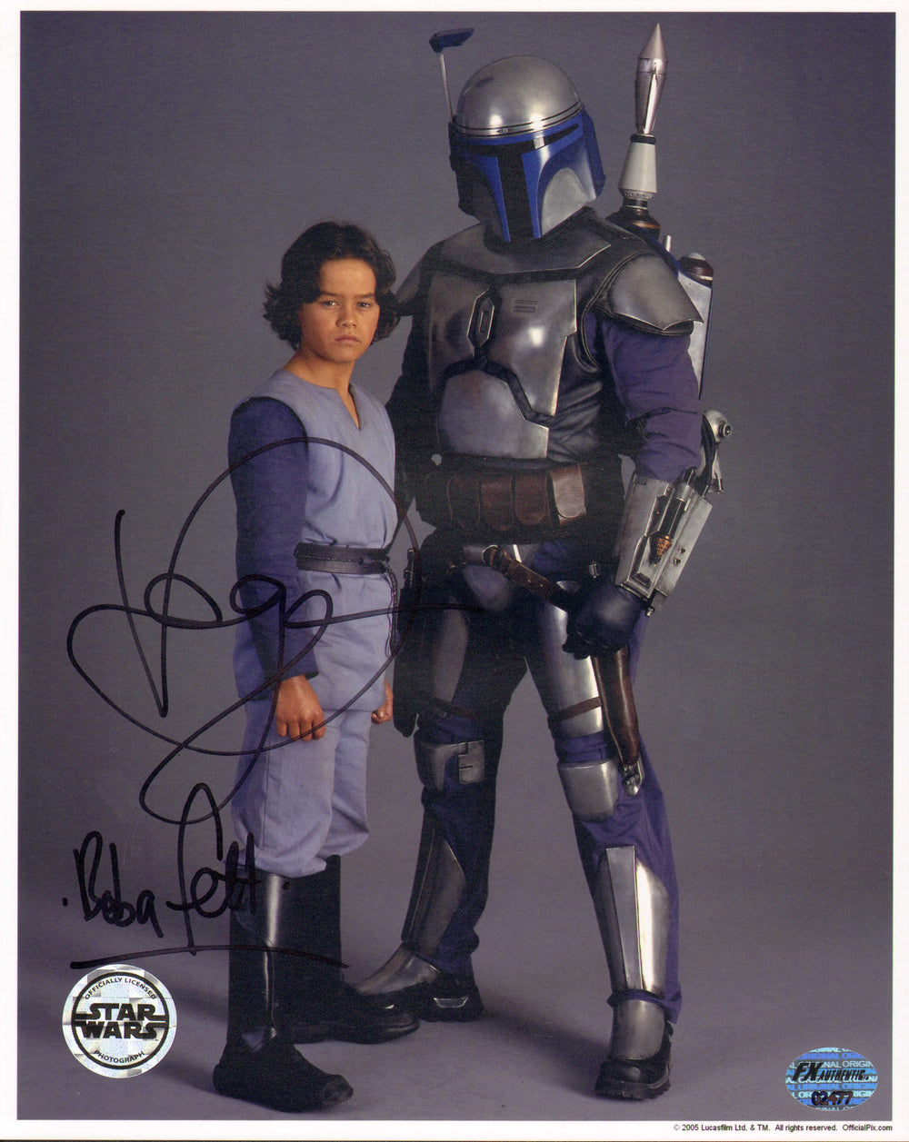 Daniel Logan as Young Boba Fett in Star Wars Episode II: Attack of the Clones (Official Pix) Signed 8x10 Photo with Character Name