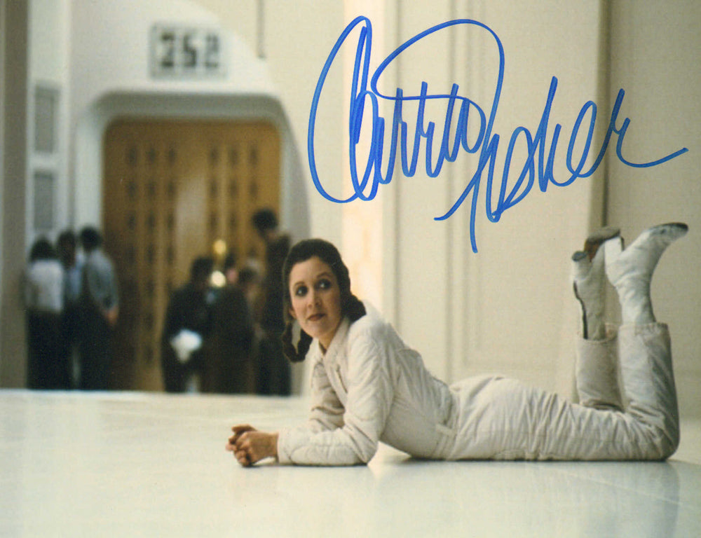 Carrie Fisher as Princess Leia in Star Wars: The Empire Strikes Back Signed 8x10 Photo